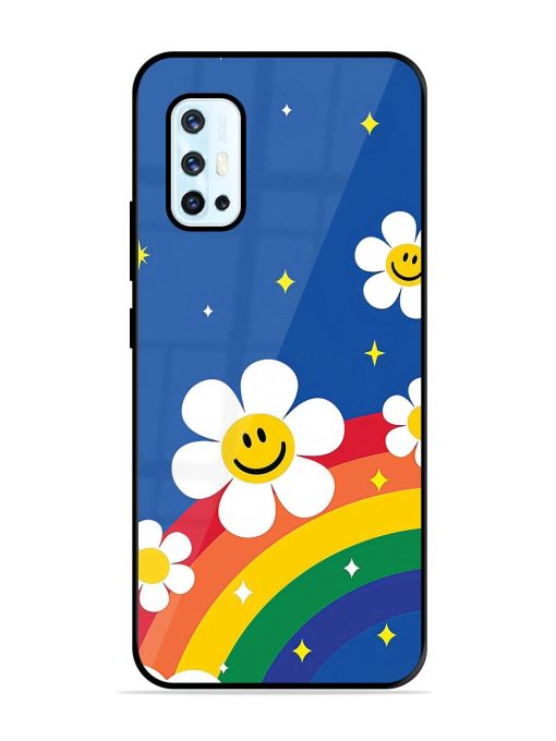 Happy Daisies And Rainbow Sky Glossy Soft Edge Case for Vivo V17 Chachhi