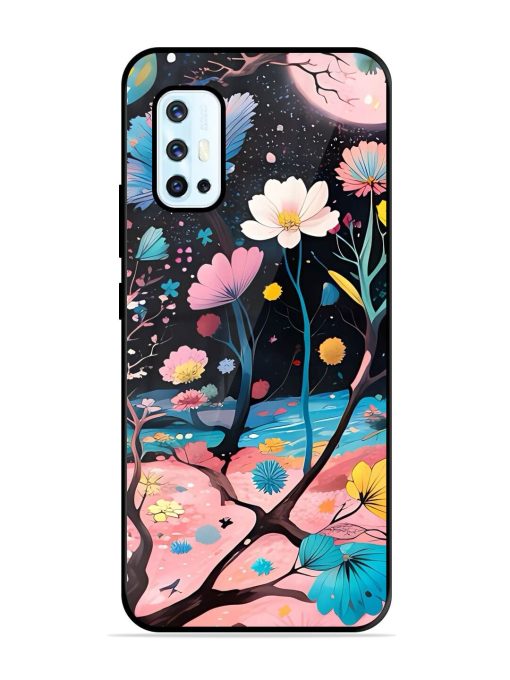 Cosmic Bloom Glossy Soft Edge Case for Vivo V17 Chachhi