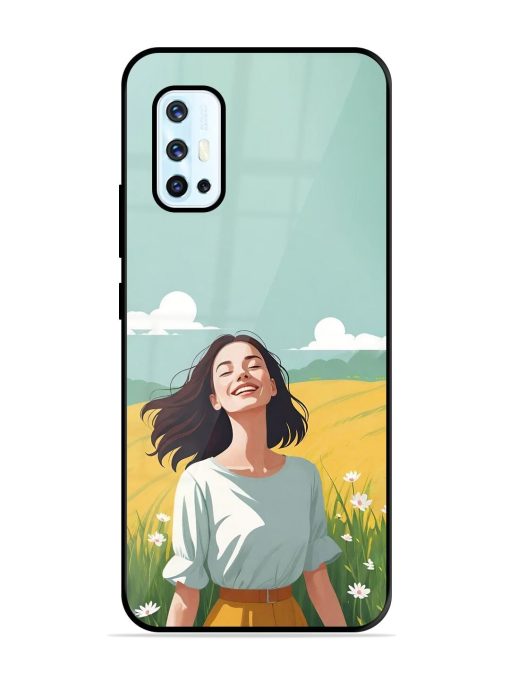 Girl Graffiti Glossy Soft Edge Case for Vivo V17 Chachhi