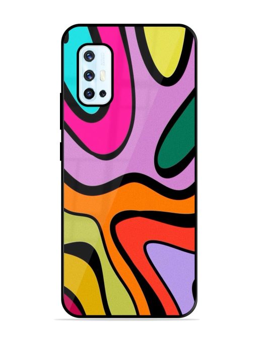 Groovy Swirls Glossy Soft Edge Case for Vivo V17 Chachhi