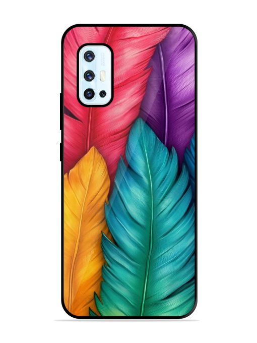 Rainbow Feathers Glossy Soft Edge Case for Vivo V17 Chachhi