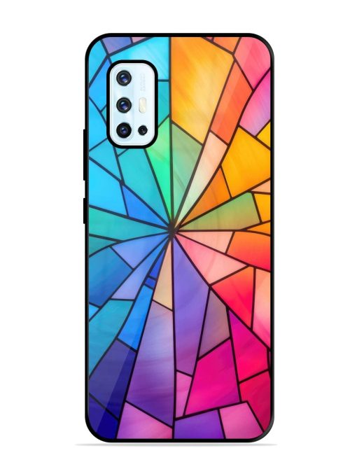 Stained Glass Kaleidoscope Of Colors Glossy Soft Edge Case for Vivo V17