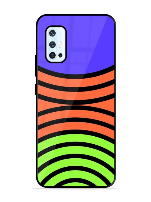 Psychedelic Stripe Symphony Glossy Soft Edge Case for Vivo V17 Chachhi