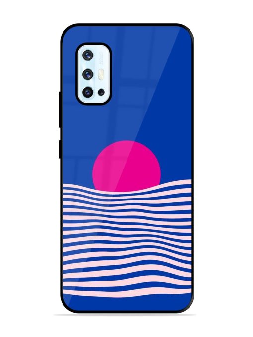 Pink Sunset Over Blue Waves Glossy Soft Edge Case for Vivo V17