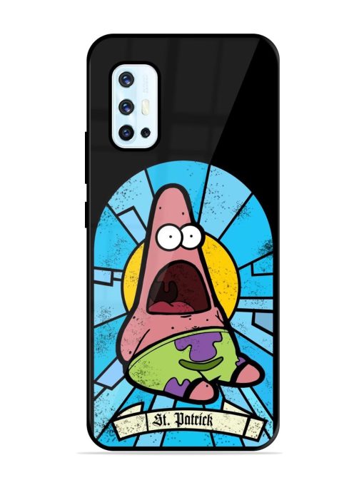 St. Patrick'S Day Stained Glass Patrick Star Glossy Soft Edge Case for Vivo V17 Chachhi