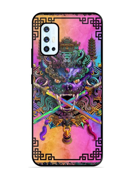 Psychedelic Fu Dog Tapestry Glossy Soft Edge Case for Vivo V17 Chachhi