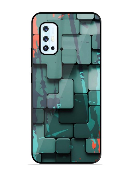 Abstract Geometric Mosaic Glossy Soft Edge Case for Vivo V17 Chachhi