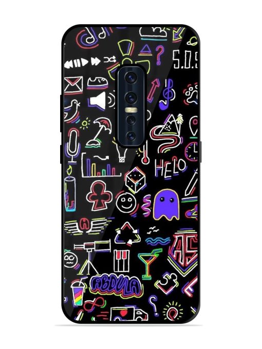 Neon Doodle Glossy Soft Edge Case for Vivo V17 Pro Chachhi