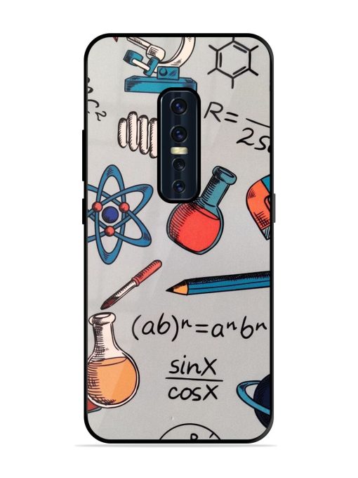 Science Doodle Glossy Soft Edge Case for Vivo V17 Pro Chachhi