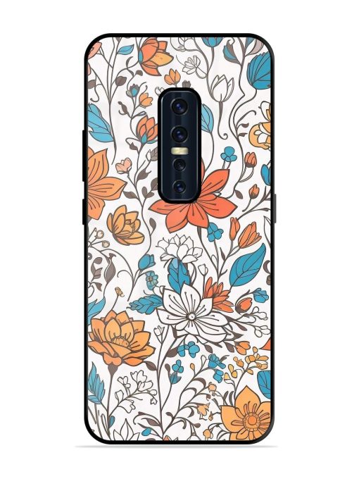 Floral Symphony Glossy Soft Edge Case for Vivo V17 Pro Chachhi