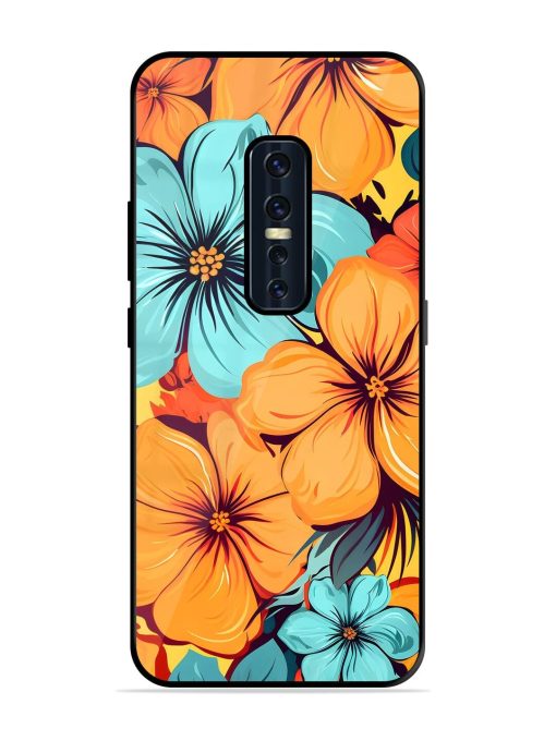 Tropical Bloom Glossy Soft Edge Case for Vivo V17 Pro Chachhi