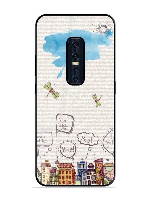 Doodle City Glossy Soft Edge Case for Vivo V17 Pro Chachhi