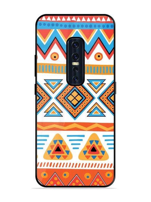 Vibrant Tribal Pattern Glossy Soft Edge Case for Vivo V17 Pro Chachhi