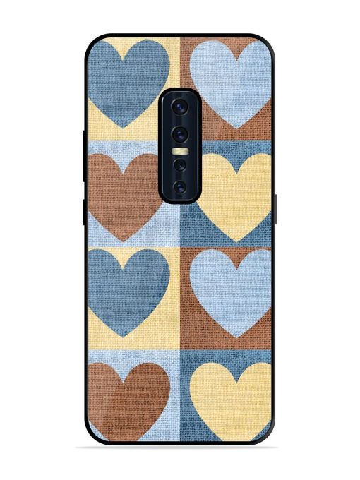 Hearts On Canvas Glossy Soft Edge Case for Vivo V17 Pro Chachhi