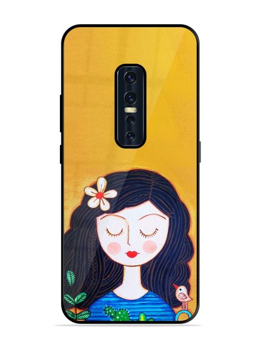 Girl Illustration Glossy Soft Edge Case for Vivo V17 Pro Chachhi