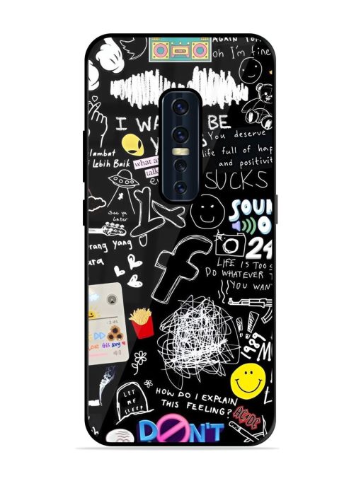 Doodle Diary Glossy Soft Edge Case for Vivo V17 Pro Chachhi