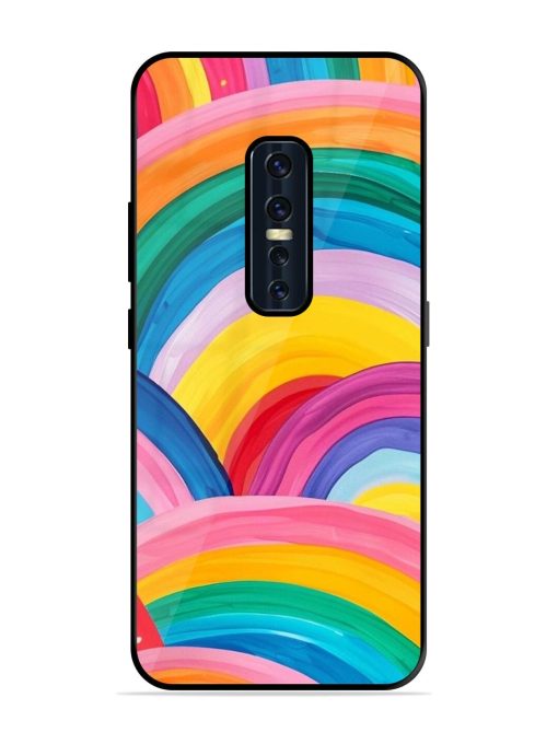 Rainbow Symphony Glossy Soft Edge Case for Vivo V17 Pro Chachhi