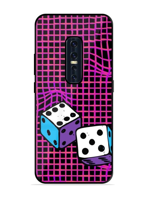 Glitched Dice Glossy Soft Edge Case for Vivo V17 Pro