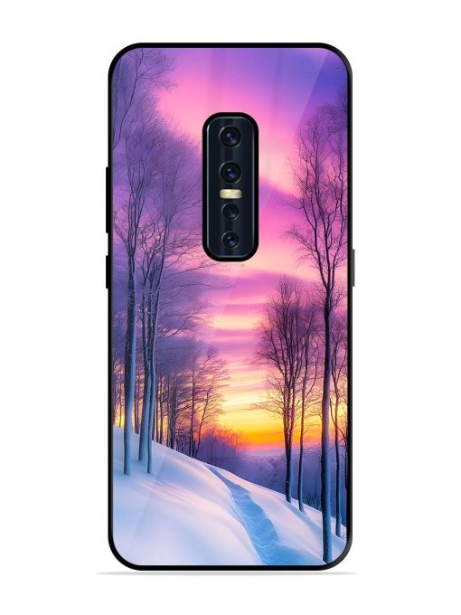 Winter'S Purple Haze Glossy Soft Edge Case for Vivo V17 Pro Chachhi