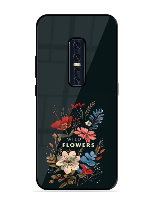 Dark Floral Glossy Soft Edge Case for Vivo V17 Pro Chachhi