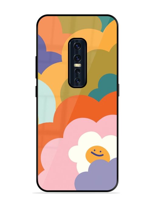 Happy Flower Power Glossy Soft Edge Case for Vivo V17 Pro Chachhi