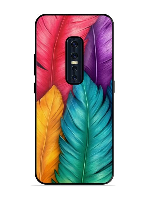 Rainbow Feathers Glossy Soft Edge Case for Vivo V17 Pro Chachhi