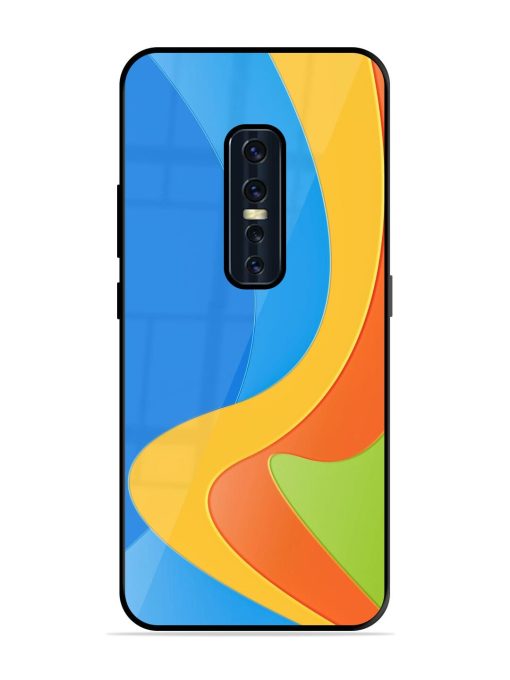 Curvy Color Cascade Glossy Soft Edge Case for Vivo V17 Pro Chachhi