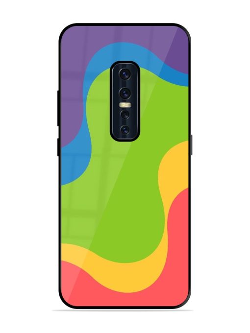 Wavy Rainbow Wonderland Glossy Soft Edge Case for Vivo V17 Pro Chachhi