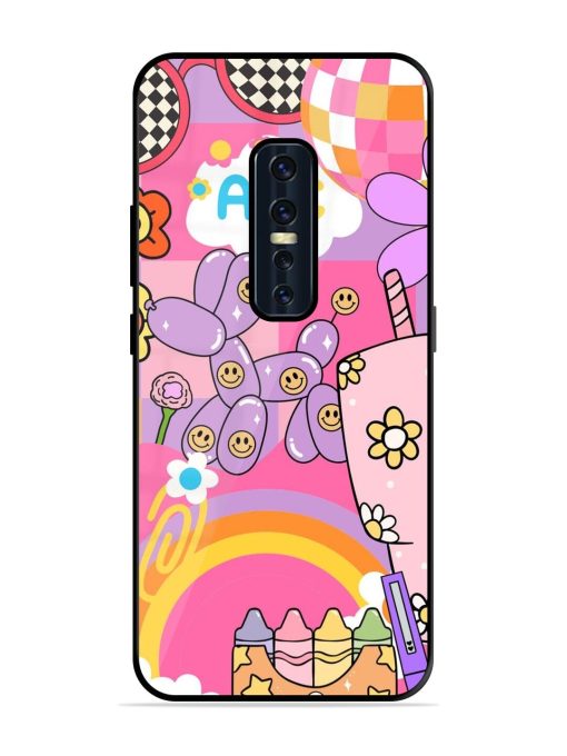 Whimsical Y2K Chaos Glossy Soft Edge Case for Vivo V17 Pro Chachhi