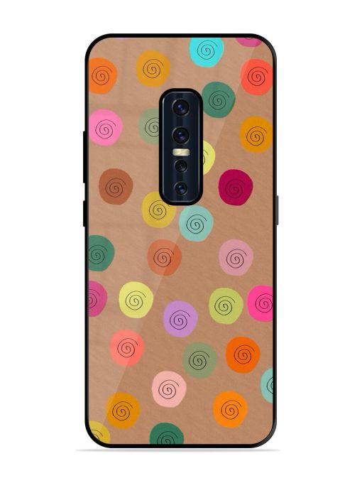 Swirly Dots On Kraft Glossy Soft Edge Case for Vivo V17 Pro Chachhi