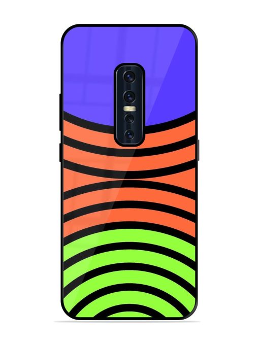 Psychedelic Stripe Symphony Glossy Soft Edge Case for Vivo V17 Pro Chachhi