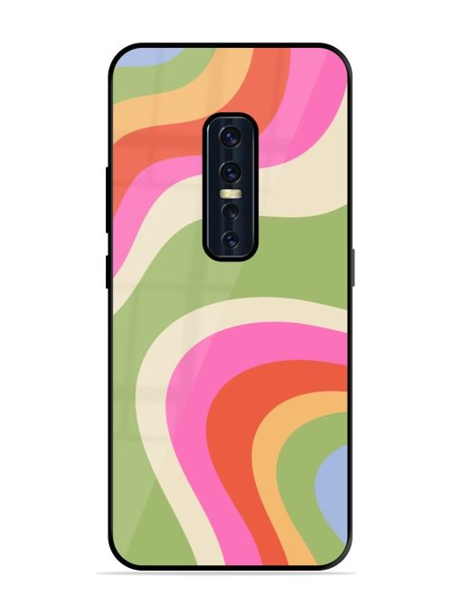 Wavy Rainbow Wonderland Glossy Soft Edge Case for Vivo V17 Pro Chachhi