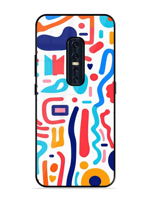 Whimsical Doodle Chaos Glossy Soft Edge Case for Vivo V17 Pro Chachhi