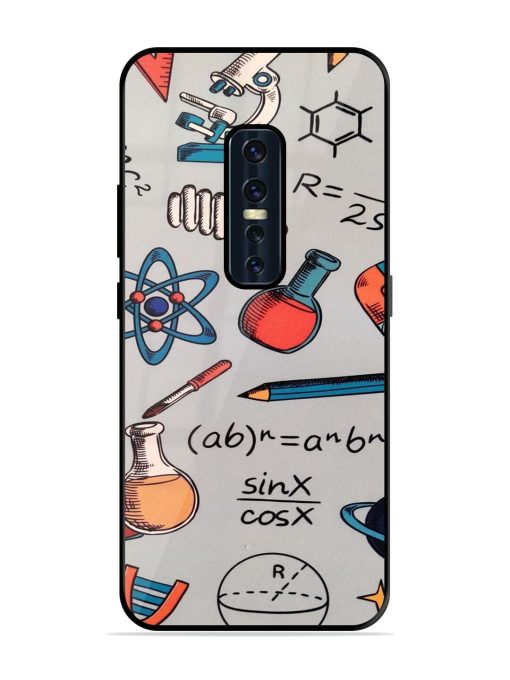 Science Doodle Delight Glossy Soft Edge Case for Vivo V17 Pro Chachhi