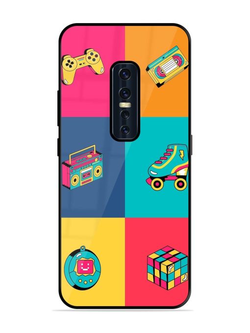 90S Throwback Grid Glossy Soft Edge Case for Vivo V17 Pro Chachhi