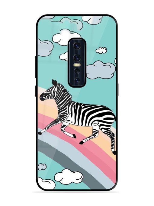 Zebra On A Rainbow Glossy Soft Edge Case for Vivo V17 Pro Chachhi