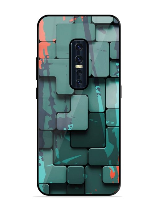 Abstract Geometric Mosaic Glossy Soft Edge Case for Vivo V17 Pro Chachhi