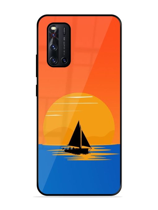 Sunset Sail Glossy Soft Edge Case for Vivo V19 Chachhi