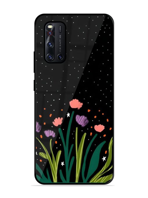 Midnight Bloom Glossy Soft Edge Case for Vivo V19 Chachhi