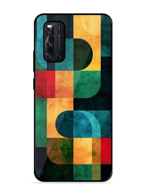 Geometric Harmony Glossy Soft Edge Case for Vivo V19 Chachhi