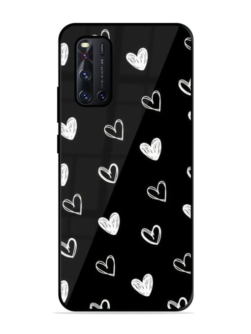 Scattered Hearts Glossy Soft Edge Case for Vivo V19 Chachhi