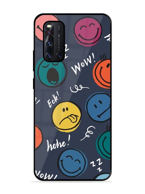 Emoticon Parade Glossy Soft Edge Case for Vivo V19 Chachhi