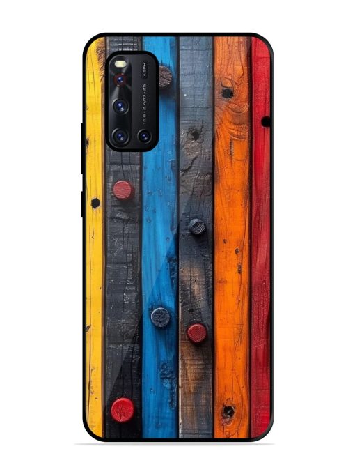 Rainbow Plank Glossy Soft Edge Case for Vivo V19 Chachhi