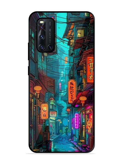 Neon Nightscape Glossy Soft Edge Case for Vivo V19 Chachhi