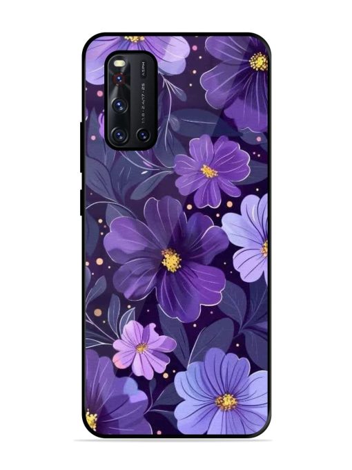 Purple Paradise Glossy Soft Edge Case for Vivo V19 Chachhi