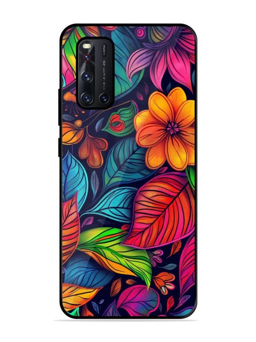 Rainbow Of Blooms Glossy Soft Edge Case for Vivo V19 Chachhi