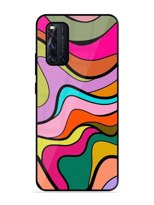 Wavy Wonder Glossy Soft Edge Case for Vivo V19 Chachhi