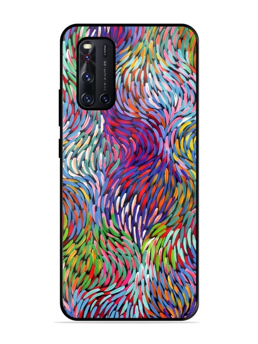 Vibrant Waves Glossy Soft Edge Case for Vivo V19 Chachhi