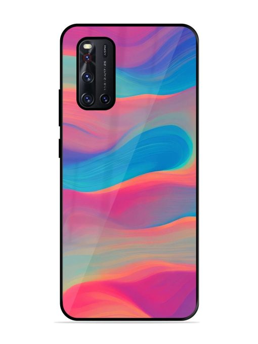 Wavy Wonder Glossy Soft Edge Case for Vivo V19 Chachhi