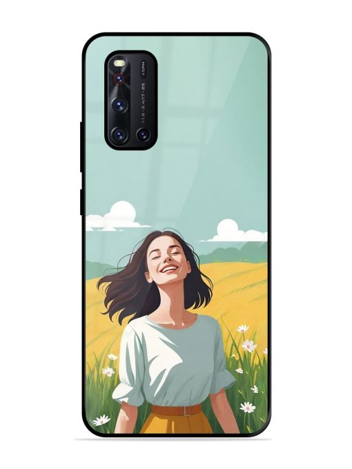 Girl Graffiti Glossy Soft Edge Case for Vivo V19 Chachhi